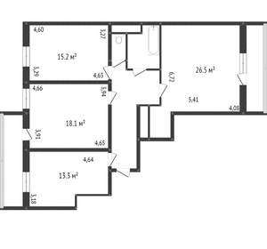 3-к квартира, вторичка, 79м2, 2/9 этаж
