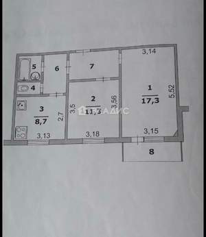 2-к квартира, вторичка, 51м2, 10/10 этаж
