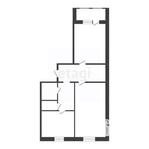 2-к квартира, вторичка, 48м2, 4/5 этаж