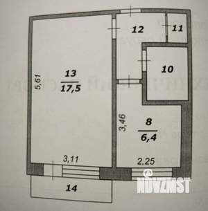 1-к квартира, вторичка, 30м2, 3/5 этаж