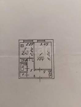 1-к квартира, вторичка, 39м2, 5/9 этаж