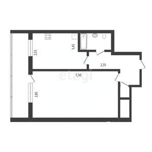 1-к квартира, вторичка, 33м2, 9/9 этаж