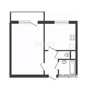 1-к квартира, вторичка, 38м2, 11/16 этаж