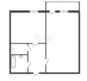 1-к квартира, вторичка, 40м2, 6/17 этаж