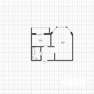 1-к квартира, вторичка, 44м2, 8/9 этаж