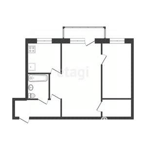 2-к квартира, вторичка, 45м2, 4/5 этаж