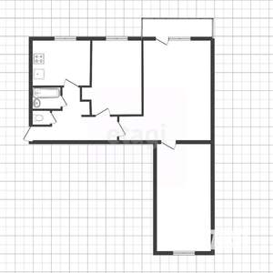 3-к квартира, вторичка, 57м2, 2/2 этаж
