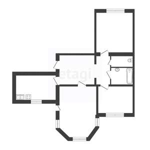 3-к квартира, вторичка, 69м2, 1/14 этаж