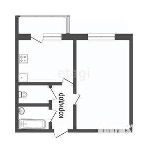 1-к квартира, вторичка, 37м2, 3/5 этаж