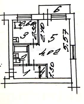 1-к квартира, вторичка, 31м2, 5/5 этаж