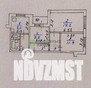 3-к квартира, вторичка, 63м2, 1/10 этаж
