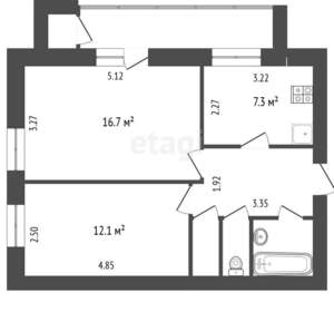 2-к квартира, вторичка, 48м2, 11/13 этаж