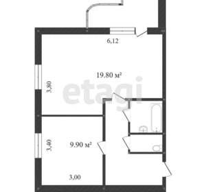 1-к квартира, вторичка, 41м2, 5/16 этаж