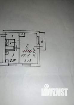 1-к квартира, вторичка, 31м2, 5/5 этаж