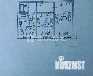 2-к квартира, вторичка, 52м2, 9/10 этаж