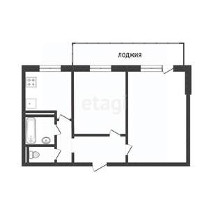 2-к квартира, вторичка, 45м2, 9/9 этаж