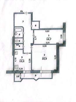 2-к квартира, вторичка, 83м2, 14/17 этаж