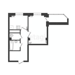 1-к квартира, вторичка, 39м2, 14/16 этаж