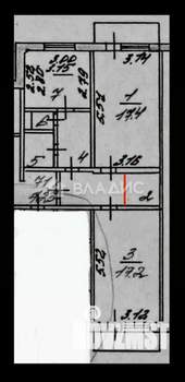 2-к квартира, вторичка, 59м2, 1/10 этаж