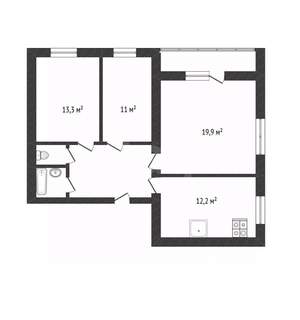 3-к квартира, вторичка, 76м2, 2/14 этаж