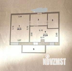 1-к квартира, вторичка, 44м2, 3/10 этаж