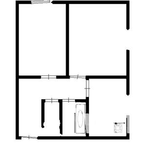 2-к квартира, вторичка, 40м2, 3/9 этаж