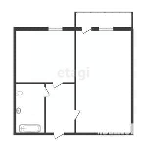 1-к квартира, вторичка, 30м2, 1/5 этаж