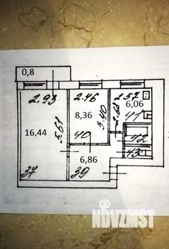 2-к квартира, вторичка, 42м2, 5/5 этаж