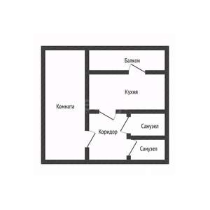 1-к квартира, вторичка, 30м2, 5/5 этаж