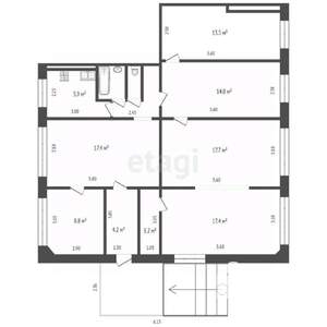 6-к квартира, вторичка, 108м2, 1/5 этаж