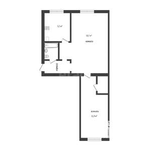 2-к квартира, вторичка, 44м2, 4/5 этаж