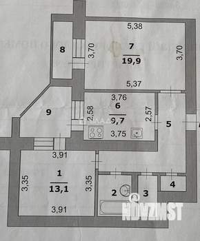 2-к квартира, вторичка, 59м2, 7/12 этаж