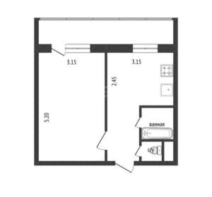 1-к квартира, вторичка, 31м2, 8/10 этаж