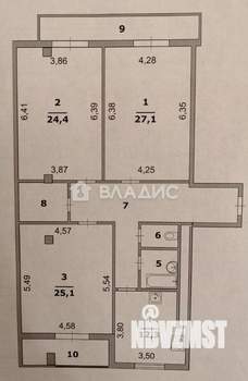3-к квартира, вторичка, 118м2, 11/12 этаж
