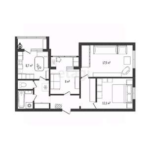 3-к квартира, вторичка, 64м2, 10/10 этаж