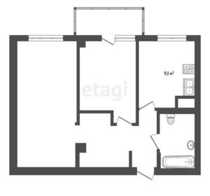 2-к квартира, вторичка, 61м2, 7/9 этаж