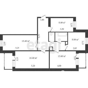4-к квартира, вторичка, 75м2, 6/9 этаж