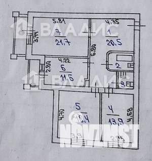 3-к квартира, вторичка, 96м2, 5/16 этаж
