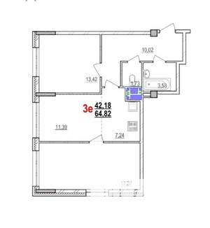 3-к квартира, вторичка, 65м2, 13/18 этаж