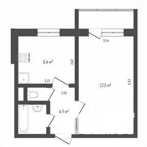 1-к квартира, вторичка, 31м2, 8/9 этаж