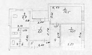 3-к квартира, вторичка, 65м2, 1/10 этаж