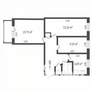 3-к квартира, вторичка, 58м2, 4/5 этаж