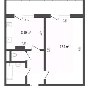 1-к квартира, вторичка, 34м2, 1/10 этаж