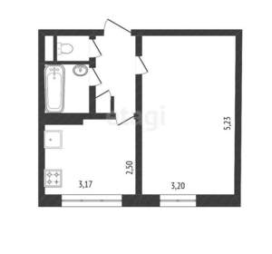 1-к квартира, вторичка, 31м2, 1/5 этаж