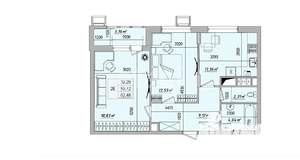 2-к квартира, вторичка, 62м2, 2/7 этаж