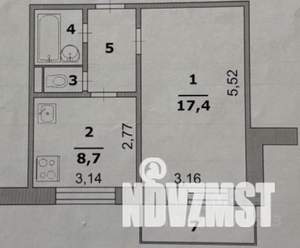 1-к квартира, вторичка, 34м2, 3/9 этаж