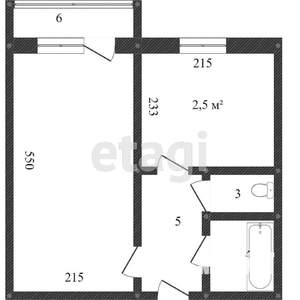 1-к квартира, вторичка, 34м2, 1/10 этаж