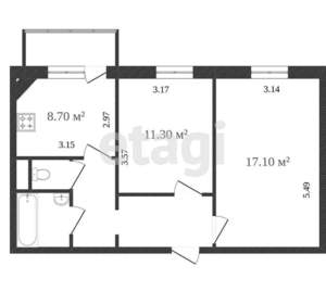 2-к квартира, вторичка, 64м2, 4/10 этаж