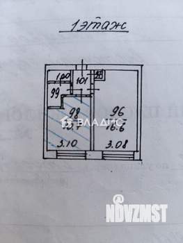 1-к квартира, вторичка, 33м2, 1/5 этаж