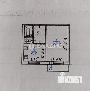 1-к квартира, вторичка, 34м2, 1/9 этаж